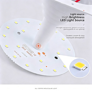 Lampadaires de jardin LED en aluminium étanches IP65, lampes de chemin circulaires intégrées pour l'extérieur, éclairage nocturne, lampadaire solaire - Product Image 5