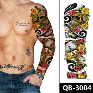 Personnalisable Grande <span class=keywords><strong>Taille</strong></span> Bras Complet Tatouages Temporaires à la Mode Autocollants de Tatouage Étanches pour Hommes et Femmes Corps - Product Image 5