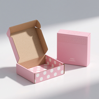 Boîtes en carton rose personnalisées avec logo, qualité alimentaire, en matériau recyclé pour l'emballage de biscuits, macarons et donuts