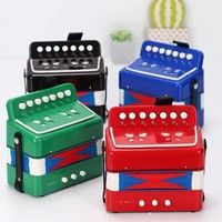 OEM Source Factory Wholesale ABS 7-Key Diatonic Portable Children's Accordion Keyboard Instrument Color Box Packaging Model 001