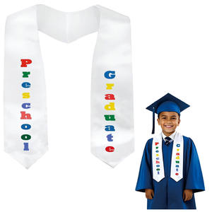 Meisjes kleuterschool afstudeer nekwarmeren klasse van 2026 lang zijden letterpatroon - Product Image 1