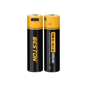 Batería recargable de iones de litio de 1,5 V, tamaño Aa, doble A, Micro USB, 3500mWh