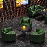 Fauteuil de salon moderne en cuir PU, fauteuil rembourré, mobilier commercial pour café, bar, club, restaurant