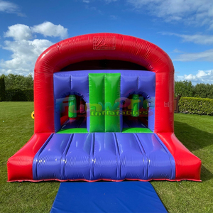 Parque de obstáculos inflable comercial con tobogán y castillo hinchable. - Product Image 3