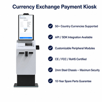 Kiosque d'échange de devises en libre-service avec recycleur de billets, scanner de passeport, lecteur QR, impression de reçus et SDK API complet OEM
