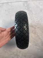 Roue de brouette en mousse PU anti-crevaison de 10 pouces (4.10/3.50-4) pour chariot de jardin, malaxeur à béton, utilisation sur chariot agricole sans traces