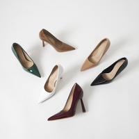 Chaussures de mariage françaises élégantes et sexy pour femmes, grande taille, à bout pointu, en cuir verni, à talon aiguille, polyvalentes et formelles