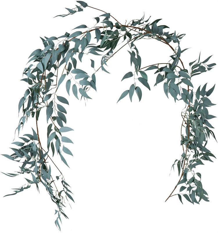 Artificial  Willow Leaves  Garland  for Indoor Outdoor Wedding Decoration Jungle Party Crowns Wreath