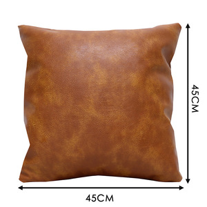 Crazy Horse mô hình gối da đệm nâu cao chống xước sofa PU da tổng hợp Gối - Product Image 5