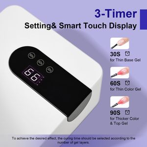 Lampe à ongles LED sans fil professionnelle, portable, à longue durée de vie de la batterie, séchage rapide, durable, avec logo personnalisé, pour la maison et le salon - Product Image 3