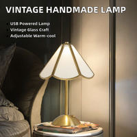 Lampe de chevet vintage en fer forgé, style antique, faite à la main, moderne, simple, décorative, rechargeable, LED, USB, sur batterie