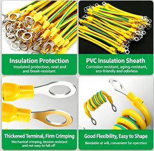 <span class=keywords><strong>BRICO</strong></span> <span class=keywords><strong>BRICO</strong></span>-FCB-XL2523 Connettore di collegamento per cavo di messa a terra in rame puro fotovoltaico per camper, colore giallo-verde, per telaio a ponte - Product Image 6