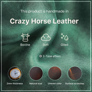 Estuche Organizador de Cables de Viaje de Cuero Crazy Horse Vintage Personalizado, Bolsa Multifuncional para Accesorios Electrónicos - Product Image 5