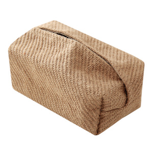 Estilo japonês Simples Natural Juta Tecido Caixa Nova Bolsa de Guardanapo Dispenser Titular para Sala de Estar Do Carro Mesa de Jantar... - Product Image 5