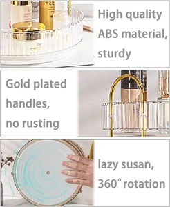 3 Tier Transparent 360 Dresser Rotating <b>Makeup</b> Cosmetic <b>Storage</b> Bathroom Organizer Countertop - Product Image 4