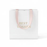 Sacs cadeaux en papier personnalisés de luxe écologiques haut de gamme avec logo en relief et poignées en ruban doux pour les cosmétiques, les bijoux, les boutiques et le shopping