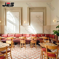 Ensemble de mobilier de bar de restaurant commercial J2S, comptoir de bar en bois massif et métal, tabourets de bar modernes en cuir, hôtellerie