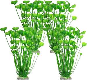 Grama artificial para aquário, grande planta aquática de plástico artificial de 15.75 polegadas para tanque de peixes, decoração de ornamento - Product Image 1