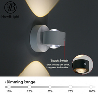 Applique murale LED moderne rechargeable, rotative à 350°, à intensité variable par toucher, garantie 2 ans pour chambre, salon, hôtel