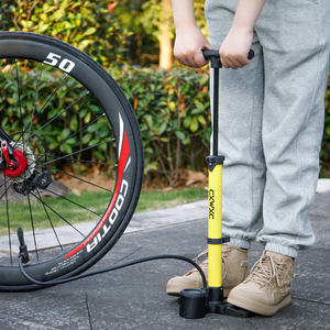 Pompe à pied en alliage d'aluminium Presta Schrader Valve Gonfleur de pneu de vélo Pompe à pied avec manomètre numérique - Product Image 5