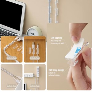 Clips <span class=keywords><strong>de</strong></span> câbles adhésifs transparents 3M, organisateurs <span class=keywords><strong>de</strong></span> fils autocollants, pinces <span class=keywords><strong>de</strong></span> gestion <span class=keywords><strong>de</strong></span> câbles sans dommages pour la maison et le bureau - Product Image 4