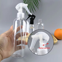 Botella de Spray de Plástico Transparente Personalizada de PET de 60 ml, 100 ml, 250 ml, 320 ml para Agua, Líquidos, Cosméticos, con Pulverizador