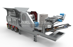Planta Móvil de Trituración y Cribado de Mandíbulas Tipo Neumático J125 - 290-845 T/h para Roca Dura, Granito, Basalto, <span class=keywords><strong>Li</strong></span> - Product Image 2