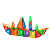 Magplayer Mini Tuiles Magnétiques Portables, Blocs Magnétiques Créatifs, Jouets STEM de Voyage pour Tout-Petits