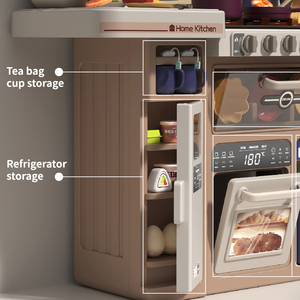 Juego de Cocina de Juguete <span class=keywords><strong>para</strong></span> Niños, Juego de Cocina de Plástico Grande <span class=keywords><strong>para</strong></span> Jugar a los Roles, Juego de Cocina con Simulación de Electrodomésticos <span class=keywords><strong>para</strong></span> <span class=keywords><strong>Niñas</strong></span> y Niños - Product Image 4