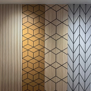 Panneaux muraux acoustiques 3D en lattes <span class=keywords><strong>de</strong></span> <span class=keywords><strong>bois</strong></span> rainurées - Design moderne et écologique pour la maison, le cinéma, la salle <span class=keywords><strong>de</strong></span> sport, le salon, la chambre à coucher, <span class=keywords><strong>isolation</strong></span> acoustique - Product Image 1