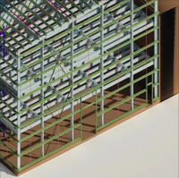 Bâtiment à structure en acier lourd à plusieurs étages avec colonnes soudées pour la construction de bureaux et de commerces