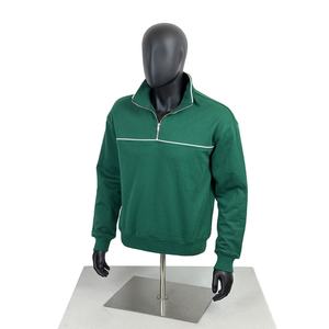 Sudadera con Media Cremallera TOPSHOW, Personalizable con Logotipo, Sostenible, Antibolitas, Hombros Caídos, Cuello Alto, para Hombre - Product Image 1