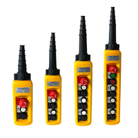 Station de commande industrielle suspendue XAC-A2713 avec bouton-poussoir pour palan de grue, jaune