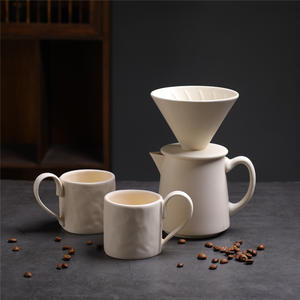 Ensemble de <span class=keywords><strong>cafetière</strong></span> en céramique écologique au design rétro avec <span class=keywords><strong>filtre</strong></span> à entonnoir pour café <span class=keywords><strong>filtre</strong></span> manuel - Product Image 1