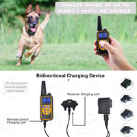 IP67 Wasserdichtes Anti-Bark-Hunde trainings halsband mit Remote-Hundes chock halsbändern 2400FT für 3 Hunde
