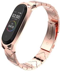 Correa de Acero Inoxidable para <span class=keywords><strong>Mi</strong></span> Band 5, Pulsera de Metal Compatible con Xiaomi Band4 3, Versión Global - Product Image 1