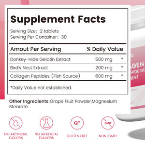 Ytbio Premium Nährstoffkomplex-Tabletten Kollagen-Eselhaut-Gelatine Vogelnest-Tabletten für Schönheit und Wohlbefinden - Product Image 5