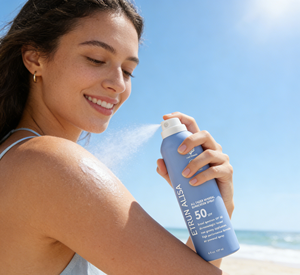 ETRUN ALISA <span class=keywords><strong>Spray</strong></span> <span class=keywords><strong>Solare</strong></span> Minerale SPF <span class=keywords><strong>50</strong></span>+, Completamente Trasparente, Protezione <span class=keywords><strong>Solare</strong></span> Naturale Resistente all'Acqua per Viso e Corpo, Vegano e Sicuro per la Barriera Corallina - Product Image 5
