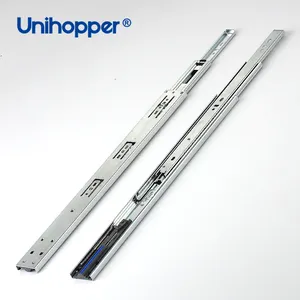 Unihopper 45MM 1.0*1.0*1.2MM roulement à billes en acier laminé à froid fermeture douce glissière de tiroir pour armoire meubles canal télescopique