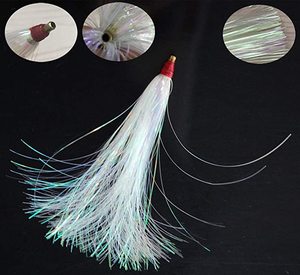 Bucktail Teasers Mylar Flash Teaser Tail Bucktail Teaser Rigs Flounder Señuelos de pesca Bait Rigs - Product Image 5