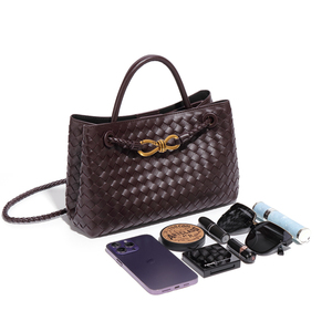 Nouveau <span class=keywords><strong>Sac</strong></span> <span class=keywords><strong>Cabas</strong></span> Tissé Texturé Mode, <span class=keywords><strong>Sac</strong></span> à Bandoulière Porté Main Grande Capacité de Niche, Sacs pour Femmes Cent Modèles de Luxe Léger Loisir - Product Image 2