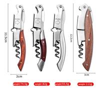 Premium Multi Fonction Tout En Un Palissandre Manche En Bois Serveurs Ouvre-bouteille De Vin Sommelier Tire-bouchons