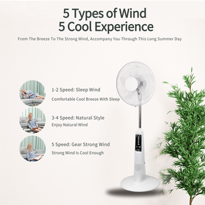 Ventilateur solaire d'extérieur durable 16 pouces 6V AC DC Ventilateur électrique de sol avec charge USB Radio MP3 <span class=keywords><strong>Camping</strong></span> Refroidissement - Product Image 4