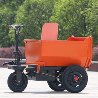 Chariot électrique dépoussiéreur à trois roues pour chantier de construction, transport de sable, camion de cavalerie