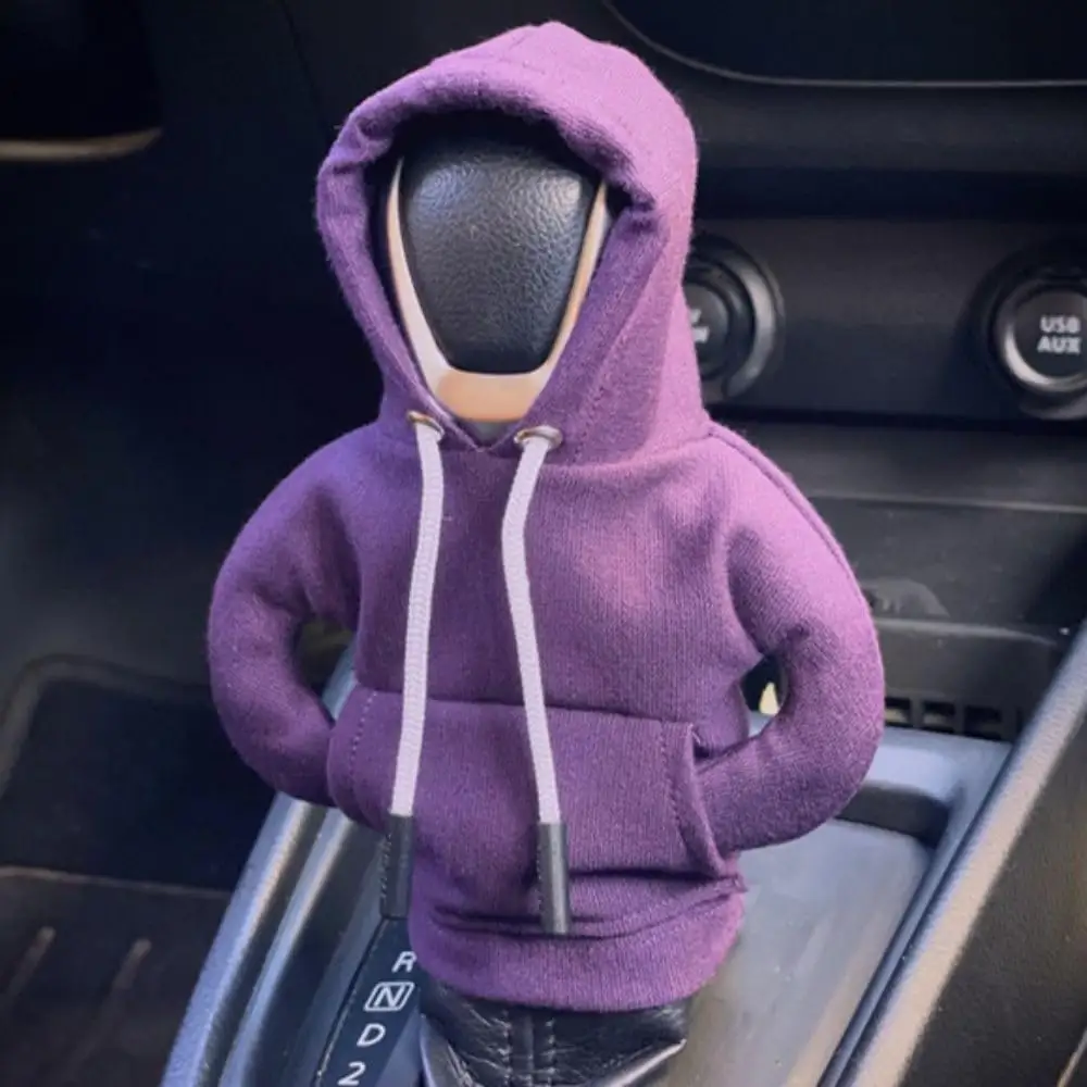 Hoodie pegangan gigi mobil, Hoodie dekorasi Manual otomatis tutup kenop pemindah gigi mobil Universal lucu