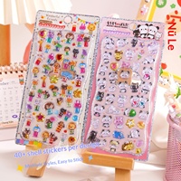 Hojas de Pegatinas de Cristal con Mini Animales Kawaii, Paquete de Colores Pastel, Pegatinas de Gatos, Perros, Autos, Estrellas, Corazones y Dómes, para Niños, Álbumes de Recortes y Manualidades