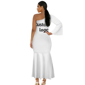Abito <span class=keywords><strong>da</strong></span> donna a coda di pesce <span class=keywords><strong>da</strong></span> sera elegante <span class=keywords><strong>da</strong></span> Cocktail formale autunnale con stampa personalizzata stampa 2025 alla moda - Product Image 3
