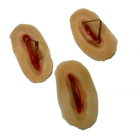 Plaie de zombie réaliste en latex 3D SFX pour film, plaie de film d'horreur, accessoire de maquillage sanglant pour Halloween, convient à toutes les fêtes costumées
