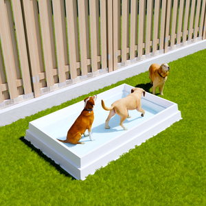 Onderhoudsarme prefab glasvezel FRP hondenbad en zwembad voor huisdieren, waterspeeltuin voor kinderen - Product Image 5