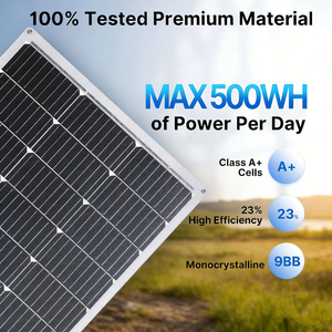 Panneau solaire monocristallin flexible ALECTER haute efficacité 100W, sortie 12V, module PV durable pour marine, camping-car, remorque, bateau - Product Image 3